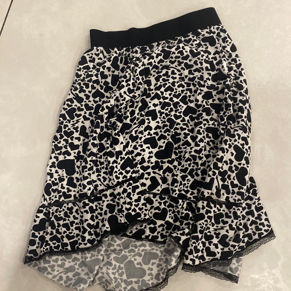 Zadig and Voltaire black and white heart high low